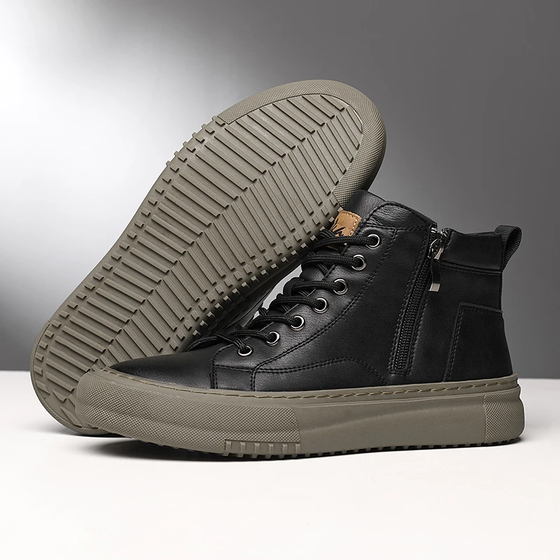 Miguel | Zapatillas altas de cuero sintético