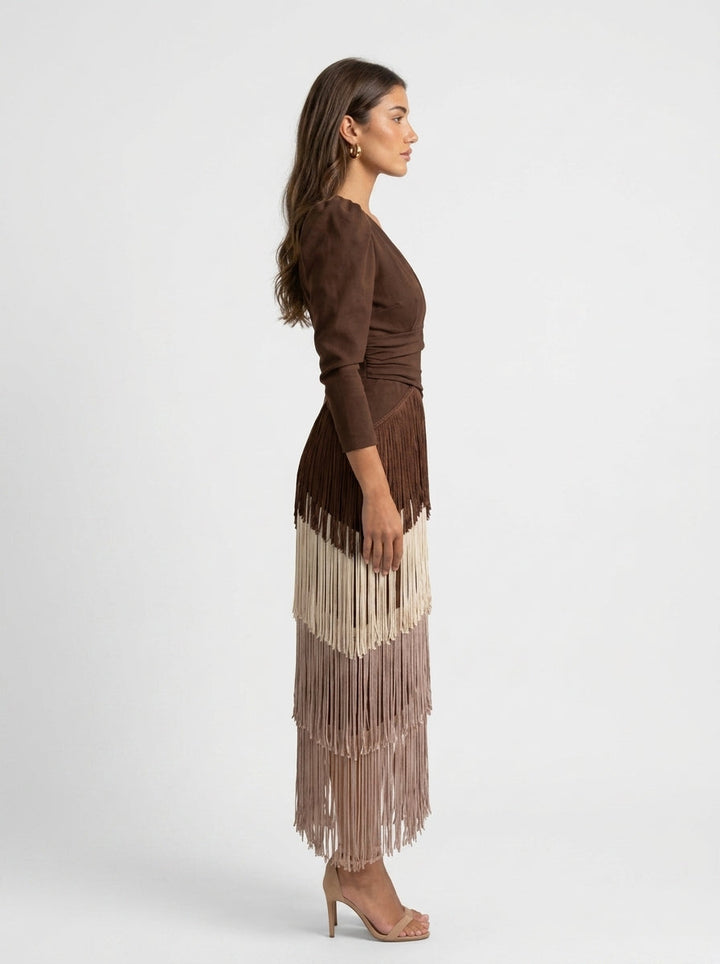 Vestido Flecos