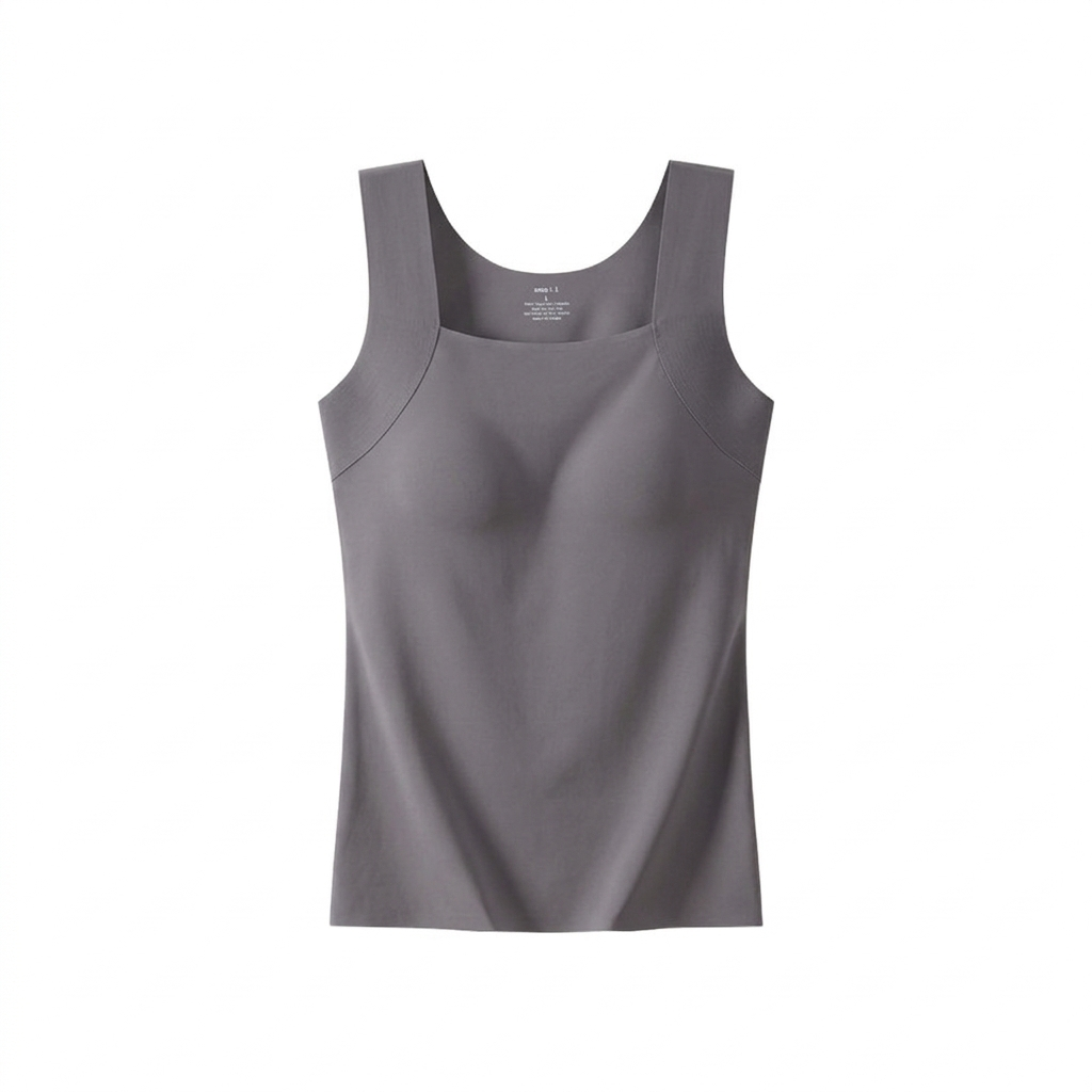 Camiseta con sujetador incorporado y soporte frontal