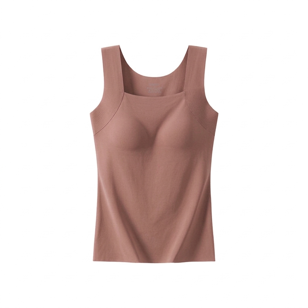 Camiseta con sujetador incorporado y soporte frontal