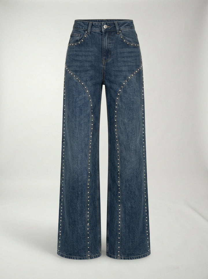 Vaqueros Rectos Detalle STRASS