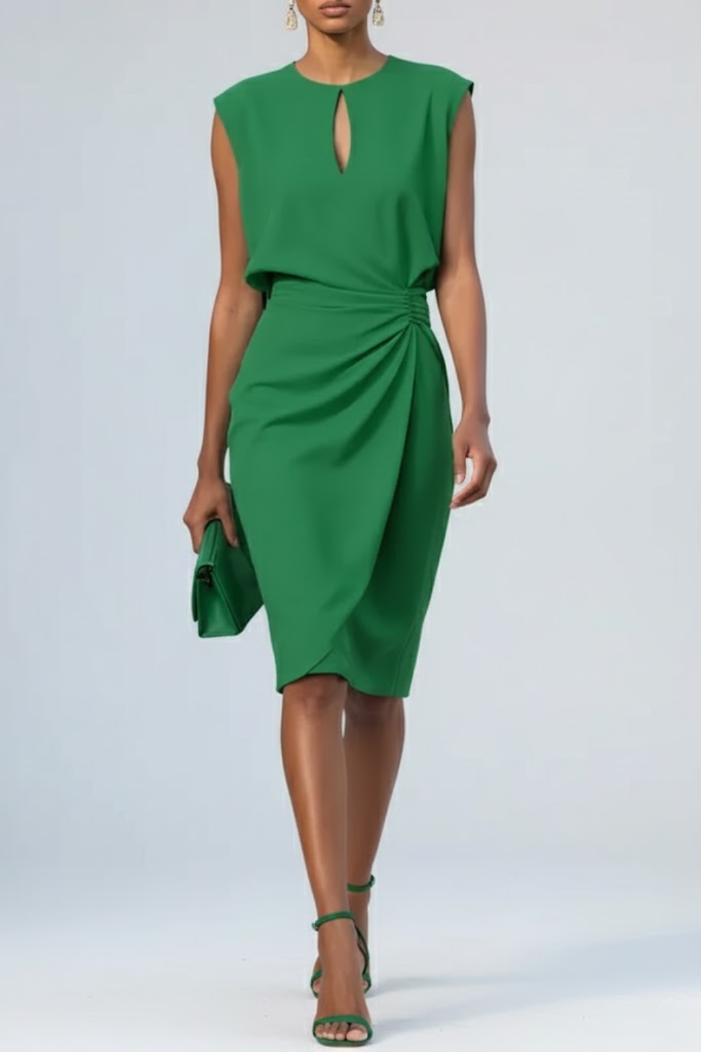 Vestido midi drapeado Éloise