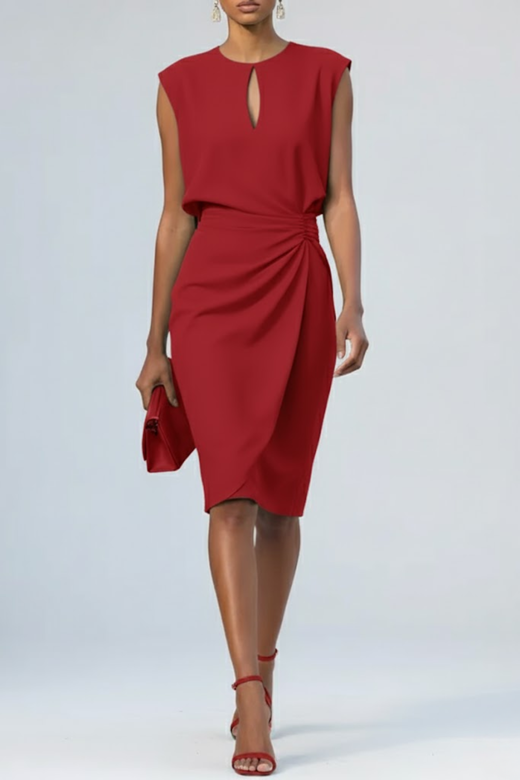 Vestido midi drapeado Éloise